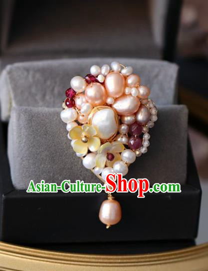 Top Grade Classical Fragrans Brooch Accessories Handmade Cheongsam Pearls Breastpin for Women