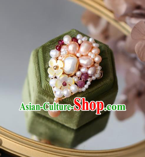 Top Grade Classical Fragrans Brooch Accessories Handmade Cheongsam Pearls Breastpin for Women