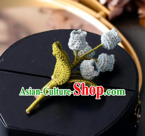 Top Grade Classical Wool Knitting Convallaria Brooch Accessories Handmade Cheongsam Breastpin for Women