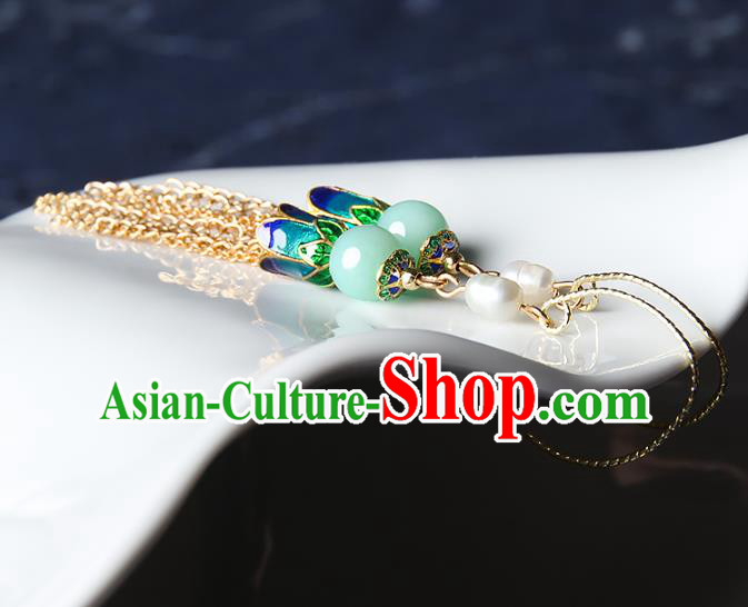 Traditional Chinese Long Tassel Ear Accessories Handmade Eardrop National Cheongsam Earrings for Women