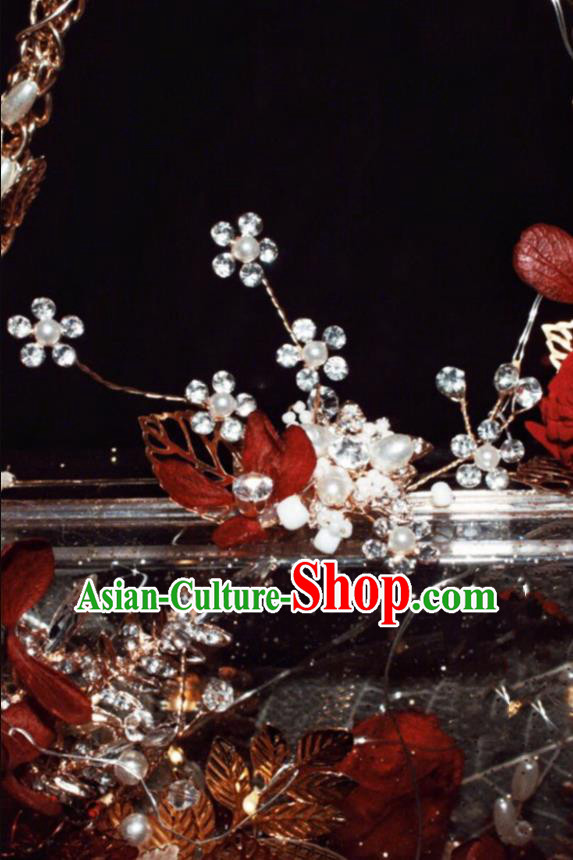 Baroque Princess Flowers Bag Handmade Wedding Accessories Photography Prop Bride Acrylic Handbag for Women