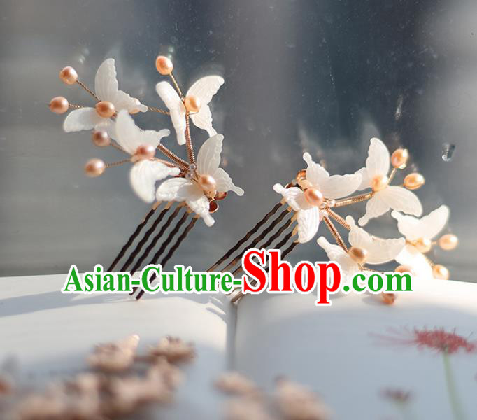 Chinese Classical Hair Combs Traditional Hanfu Hair Accessories Handmade Tassel Hairpins Complete Set