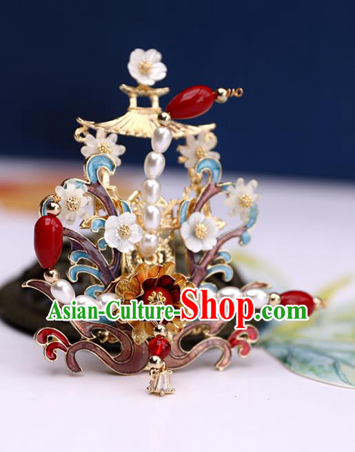 Handmade Chinese Classical Phoenix Hair Crown Traditional Hair Accessories Ancient Hanfu Hairpins for Women