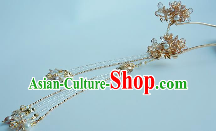 Handmade Chinese Tassel Hair Clip Traditional Hair Accessories Ancient Hanfu Classical Hairpins for Women