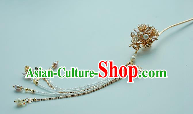 Handmade Chinese Tassel Hair Clip Traditional Hair Accessories Ancient Hanfu Classical Hairpins for Women