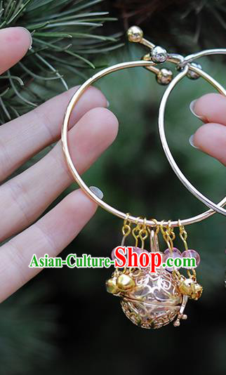 Top Grade Chinese Classical Jewelry Accessories Handmade Ancient Hanfu Golden Bells Sachet Bracelet for Women