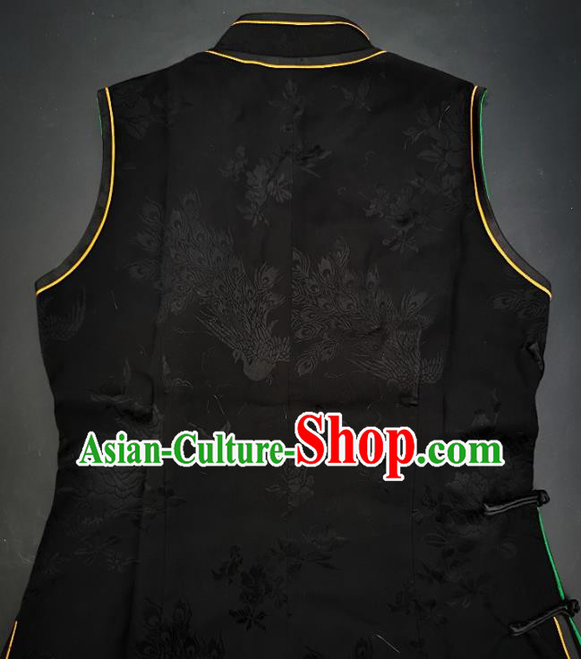 Chinese Traditional Embroidered Waistcoat Handmade Embroidery Costume Tang Suit Upper Outer Garment Vest for Women