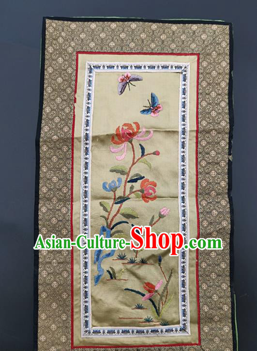 Chinese Traditional Embroidered Chrysanthemum Picture Handmade Embroidery Craft Embroidering Silk Decorative Painting