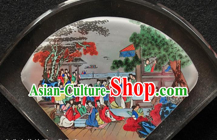 Chinese Character Desk Screen Traditional Handmade Inside Painting Court Beauty Table Screen Decoration
