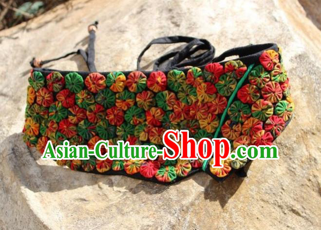 Chinese Handmade Embroidered Belt Accessories Traditional Embroidery Waistband for Women