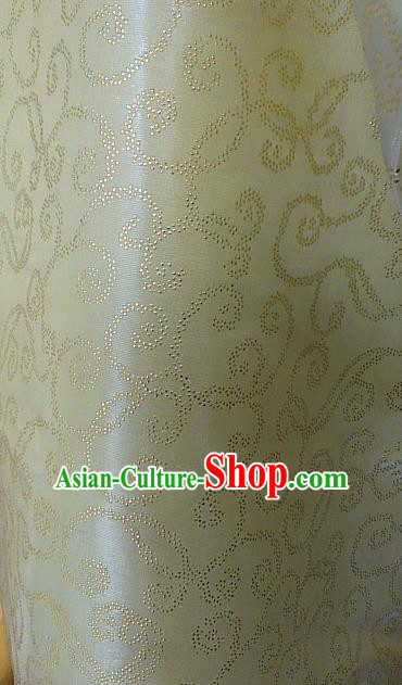 Chinese Traditional Pattern Design Yellow Veil Fabric Grenadine Cloth Asian Gauze Material