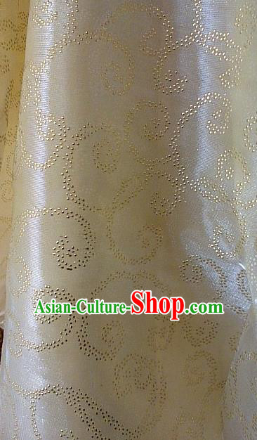 Chinese Traditional Pattern Design Beige Veil Fabric Grenadine Cloth Asian Gauze Material