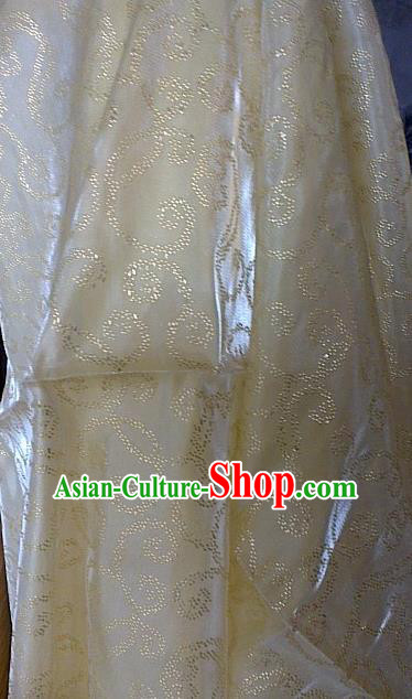 Chinese Traditional Pattern Design Beige Veil Fabric Grenadine Cloth Asian Gauze Material