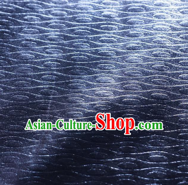 Chinese Traditional Anaglyph Pattern Design Black Spandex Fabric Cloth Material Asian Dress Drapery
