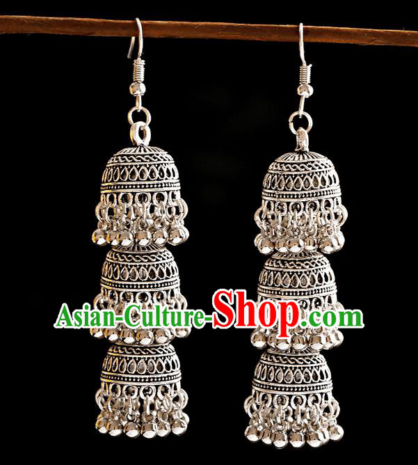 Asian India Traditional Birdcage Eardrop Asia Indian Earrings Bollywood Dance Jewelry Accessories for Women
