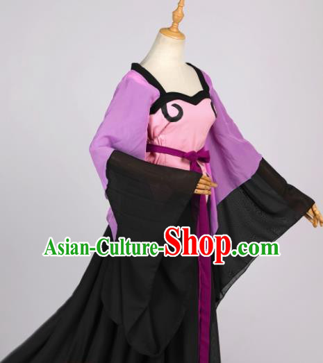 Traditional Chinese Cosplay Female Villain Hanfu Dress Costumes Ancient Swordswoman Clothing