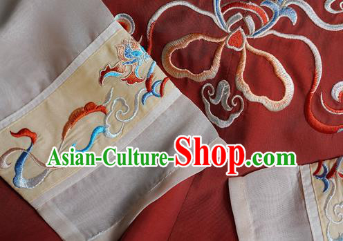 Traditional Chinese Tang Dynasty Princess Historical Costumes Ancient Noble Lady Hanfu Garment Embroidered Blouse Camisole and Skirt Full Set