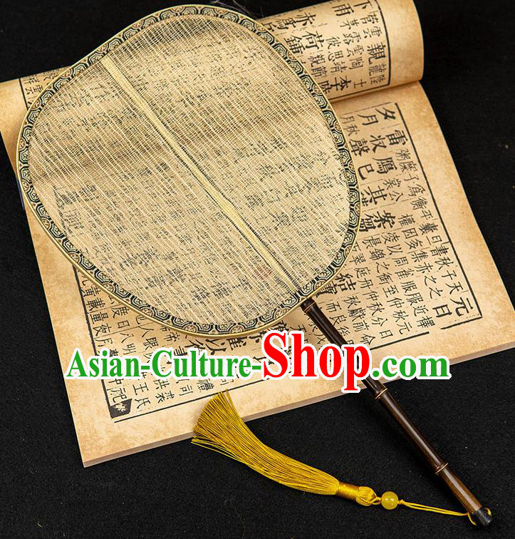 China Classical Hanfu Fan Handmade Song Dynasty Palace Fan Traditional Ancient Princess Silk Fan
