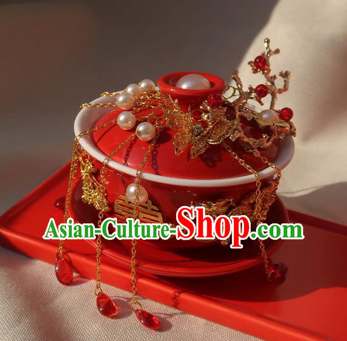 China Handmade Red Cups Traditional Wedding Tea Cups
