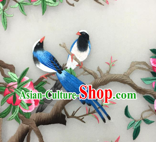 China Embroidered Peach Palace Fan Traditional Hanfu Fan Handmade Classical Dance Silk Fan