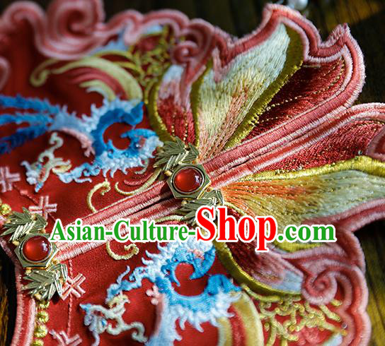 China Ancient Ming Dynasty Royal Princess Historical Clothing Traditional Hanfu Red Gown and Skirt Full Set