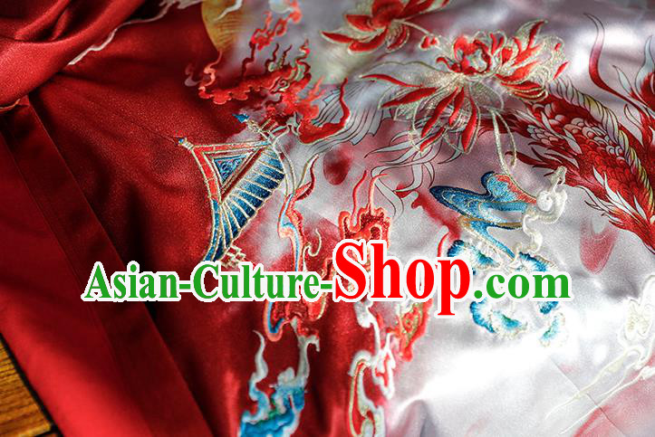 China Ancient Ming Dynasty Royal Princess Historical Clothing Traditional Hanfu Red Gown and Skirt Full Set