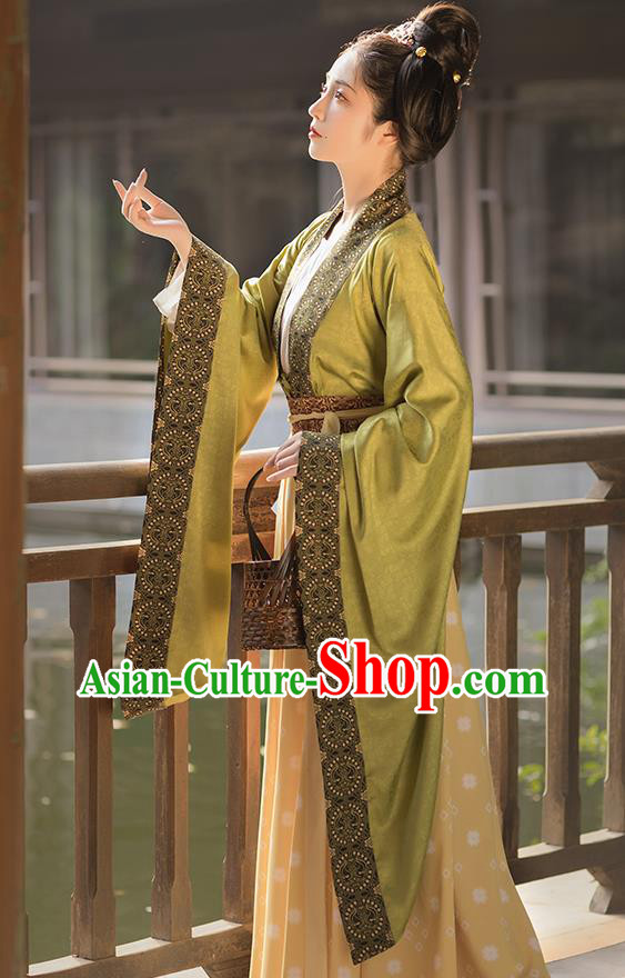 China Southern and Northern Dynasties Historical Clothing Ancient Court Lady Hanfu Dress