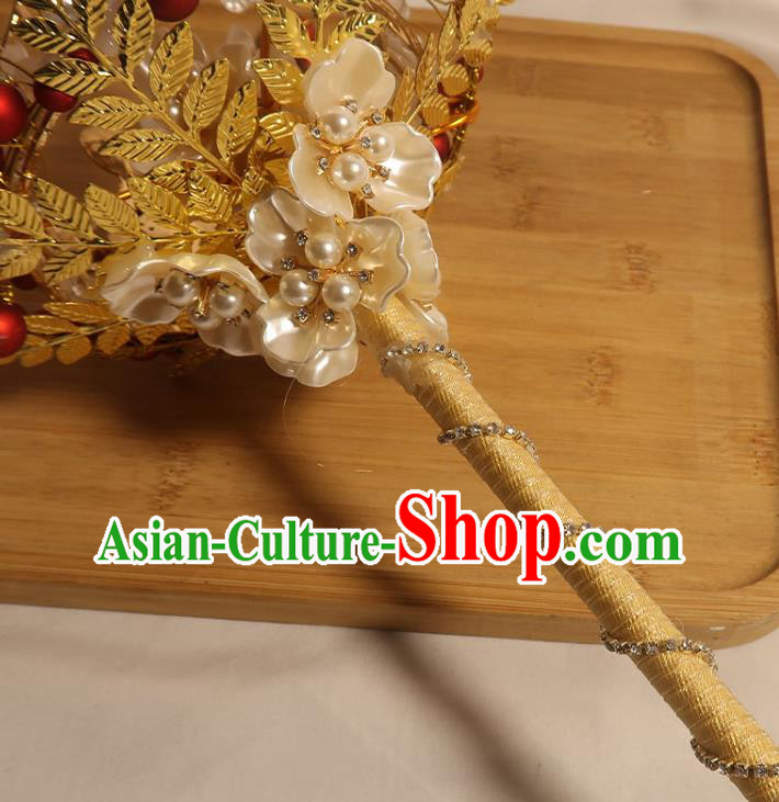 Handmade Bride Golden Cane Top Grade Wedding Bridal Bouquet Queen Sceptre