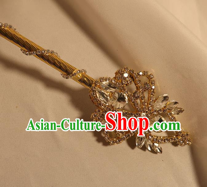 Top Grade Wedding Bridal Bouquet Bride Shell Flowers Cane Handmade Queen Golden Sceptre