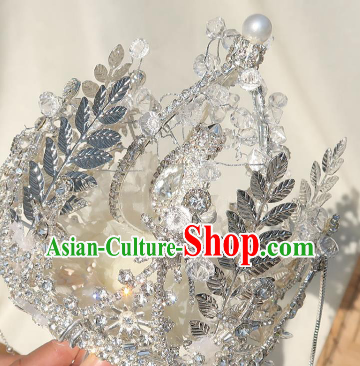 Top Grade Wedding Crystal Bridal Bouquet Handmade Baroque Queen Sceptre Bride Cane