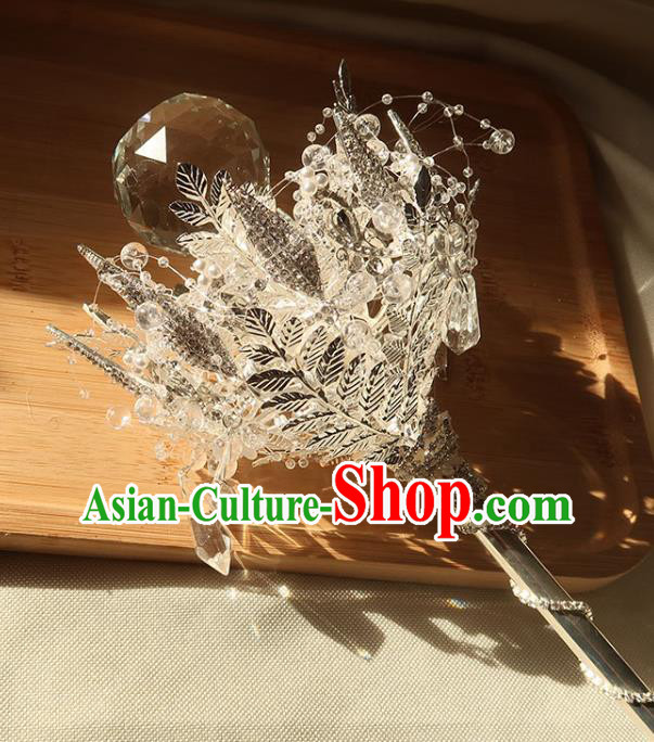 Top Grade Baroque Queen Sceptre Bride Cane Handmade Wedding Crystal Bridal Bouquet