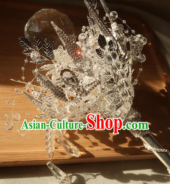 Top Grade Baroque Queen Sceptre Bride Cane Handmade Wedding Crystal Bridal Bouquet