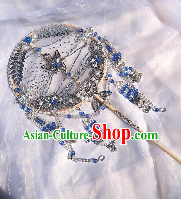 China Handmade Palace Fan Hanfu Fan Classical Circular Fan Traditional Wedding Prop