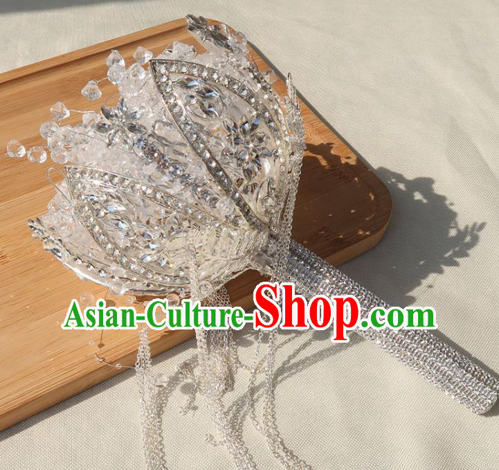 Top Grade Wedding Bridal Bouquet Handmade Baroque Queen Argent Sceptre Bride Crystal Cane