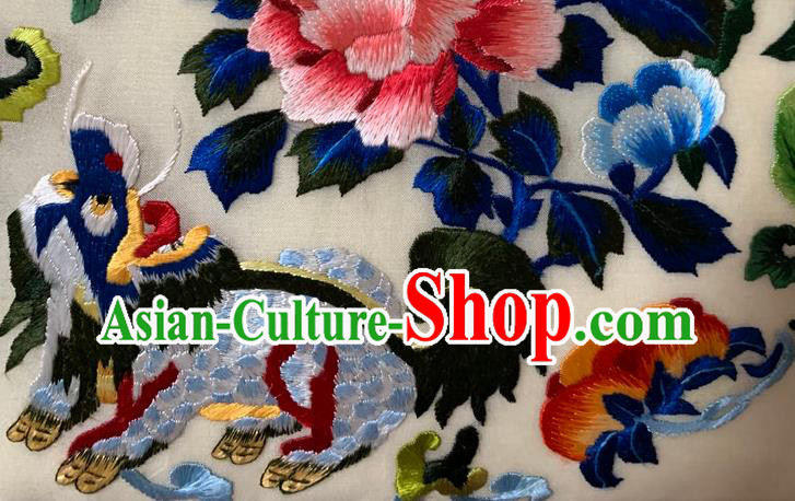 Chinese Embroidered Phoenix Peony Bag Embroidery Silk Craft Handmade Woman Handbag