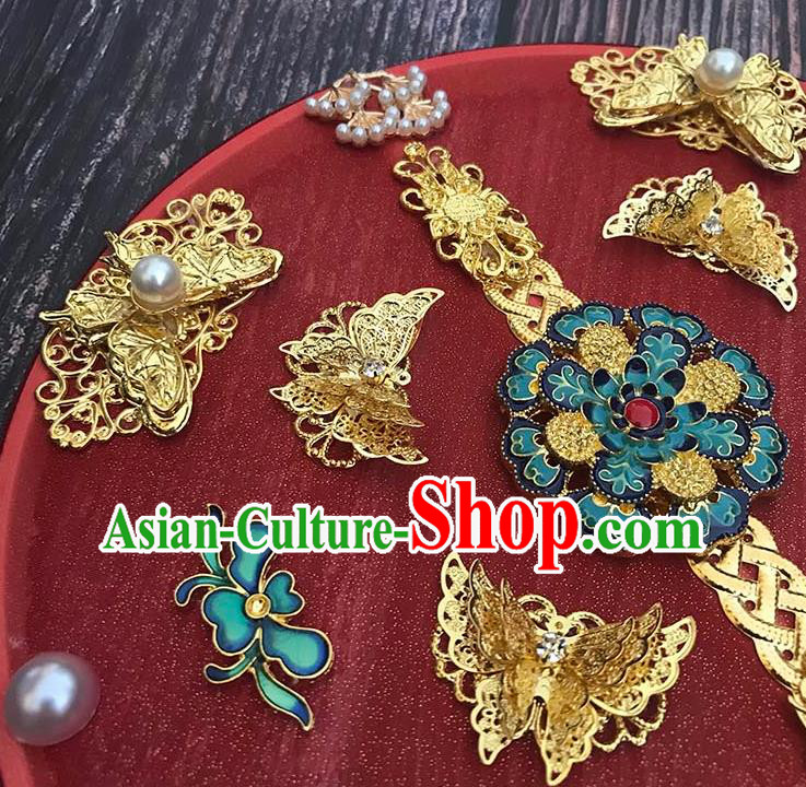 China Handmade Blueing Peony Palace Fan Wedding Circular Fan Traditional Red Silk Fan
