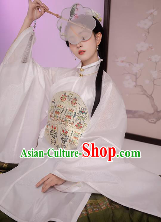Traditional China Ming Dynasty Noble Lady Historical Clothing Ancient Patrician Woman Hanfu Dress Full Set
