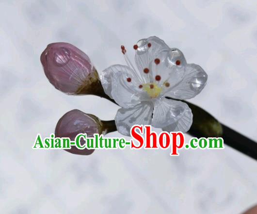 China Traditional Hanfu Wood Hair Stick Classical Plum Blossom Hairpin