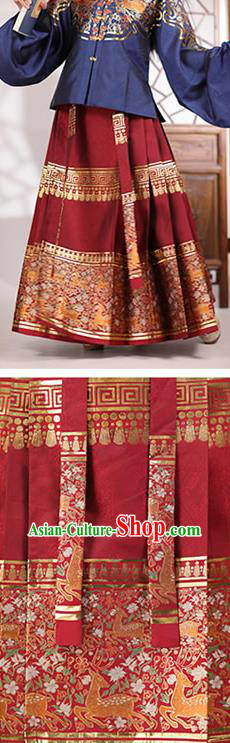 China Ancient Noble Lady Costumes Traditional Ming Dynasty Young Mistress Historical Clothing