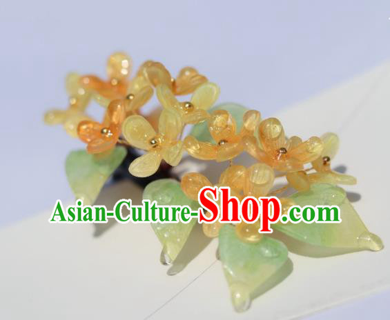 China Traditional Ancient Ming Dynasty Princess Hair Stick Classical Hanfu Osmanthus Hairpin