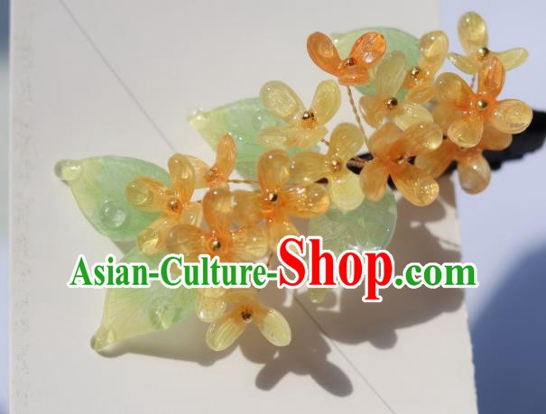 China Traditional Ancient Ming Dynasty Princess Hair Stick Classical Hanfu Osmanthus Hairpin