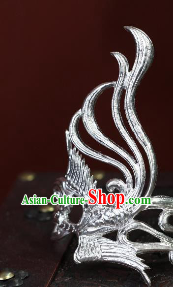 Handmade China Ancient Swordsman Face Accessories Ming Dynasty Knight Argent Mask