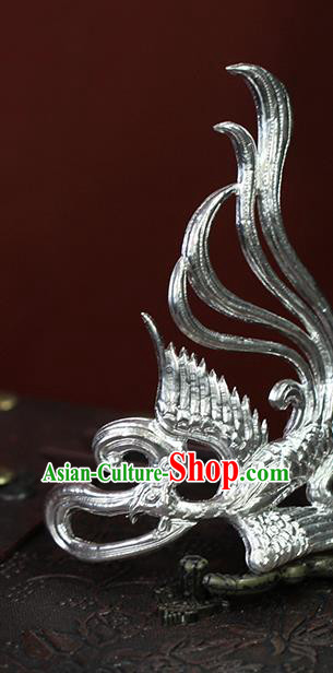 Handmade China Ancient Swordsman Face Accessories Ming Dynasty Knight Argent Mask