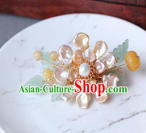 China Traditional Ming Dynasty Ceregat Hair Sticks Ancient Princess Shell Flowers Hairpin