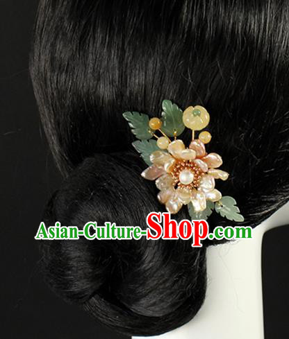 China Ancient Princess Pearls Hairpin Traditional Ming Dynasty Ceregat Hair Stick