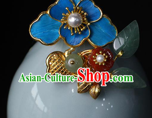 Chinese Traditional Coral Beads Brooch Classical Cheongsam Jewelry Pearl Accessories