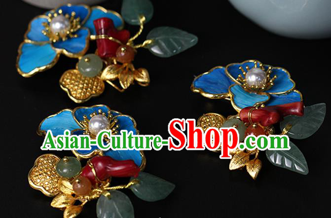 Chinese Traditional Coral Beads Brooch Classical Cheongsam Jewelry Pearl Accessories