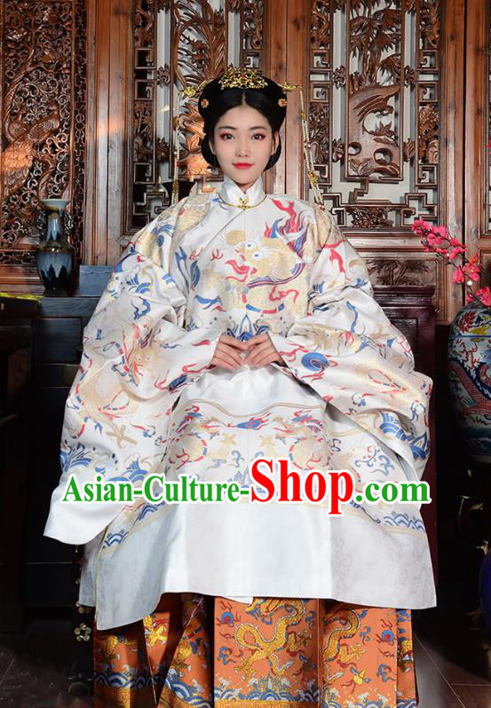 Traditional China Ming Dynasty Empress Historical Clothing Ancient Royal Queen Costumes Full Set