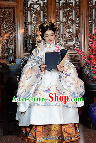 Traditional China Ming Dynasty Empress Historical Clothing Ancient Royal Queen Costumes Full Set