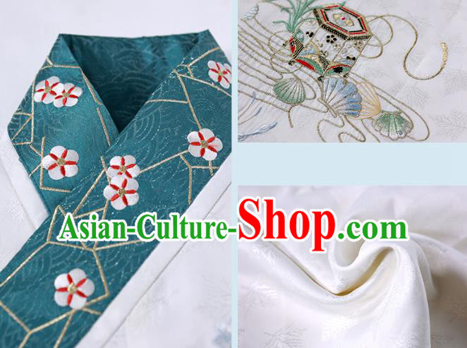 China Traditional Ming Dynasty Patrician Lady Historical Clothing Ancient Young Beauty Embroidered Costumes